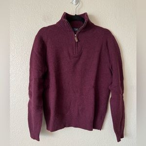 Lambs wool Quarter Zip Sweater